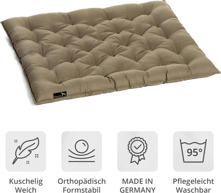 Doctor Bark Pointer | Hundekissen Urban - orthopädisch, waschbar, robust, bequem (XXL - 80x70 cm, Go