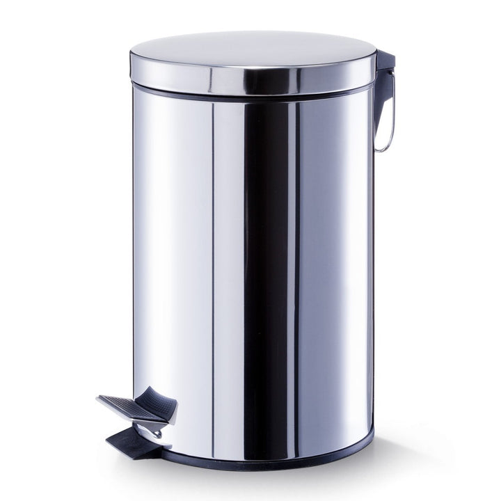 Zeller Treteimer, 12 ltr., ca. 27 x 27 x 40 cm, Edelstahl 12 L silber, 12 L silber