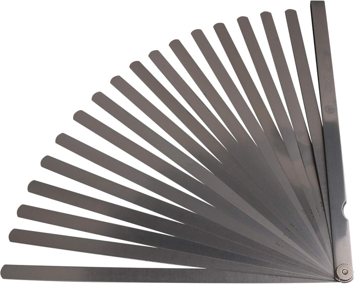 BQLZR Fühlerlehre, Stahl, 300 mm Länge, Dicke 0,02–1 mm, zweifach markiert, metrisch und lehrend, Me