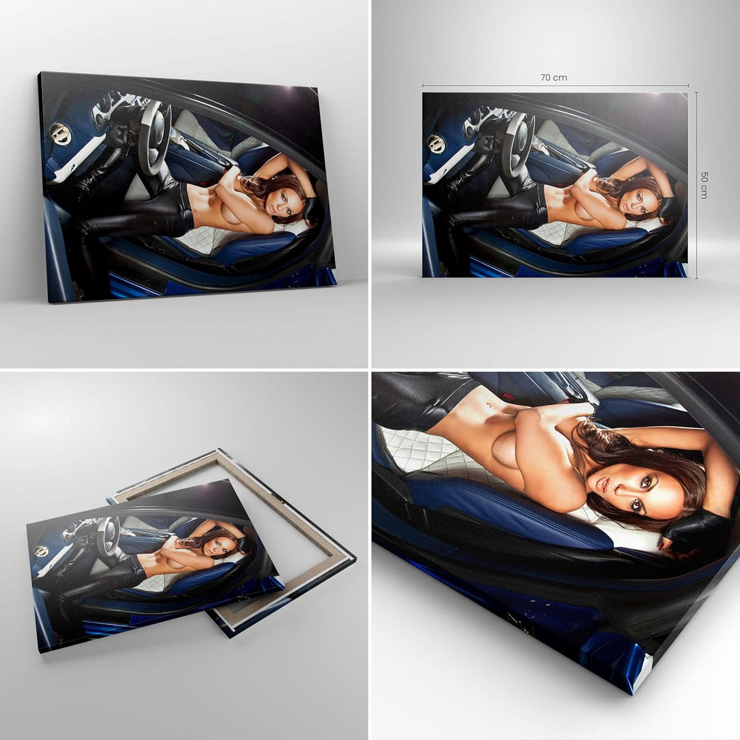 Bilder auf Leinwand Schönheit Körper Auto Modell Leinwandbild 70x50cm Wandbilder Dekoration Wohnzimm