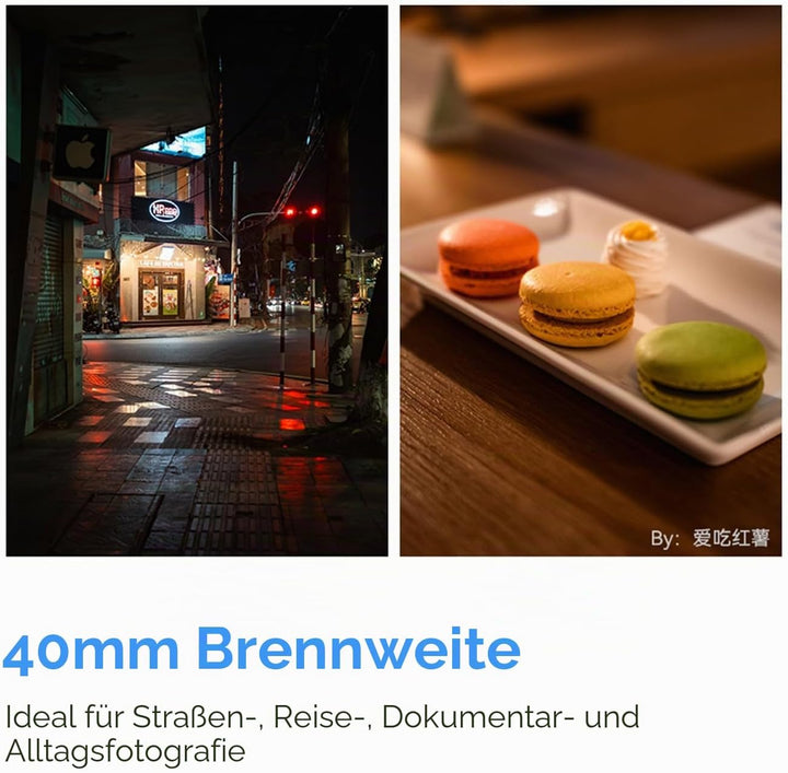 TTARTISAN 40 mm f/2 AF-Objektiv für L-Mount, Vollformat 40 mm f2 Autofokus Prime Objektive für L-Mou