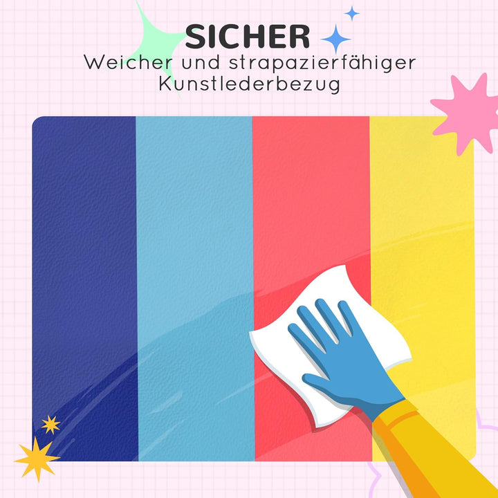 HOMCOM Softbausteine 4er-Set Schaumstoff Bausteine Riesenbausteine Bauklötze Bauspielzeug Schaumstof
