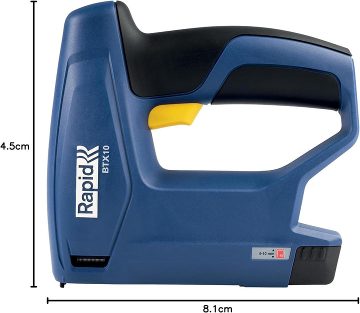 Rapid Akku Tacker BTX10, Kompakter und Leistungsstarker Elektrotacker mit Schnellauslösung und 3,6V