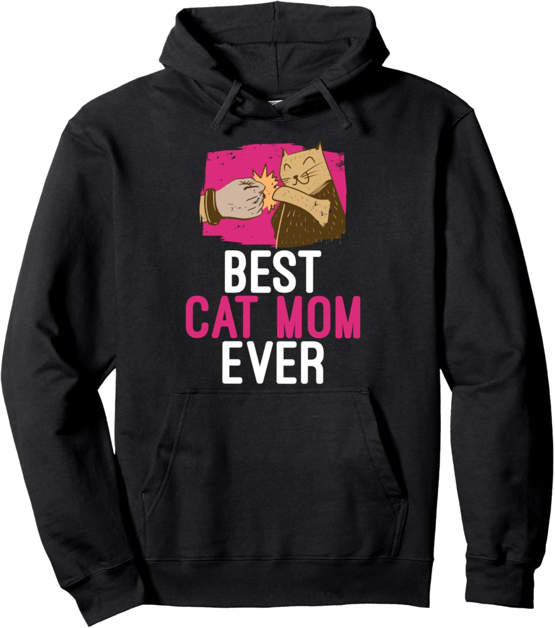 Best Cat Mom Ever Vintage-Bump Fit - Muttertag Pullover Hoodie