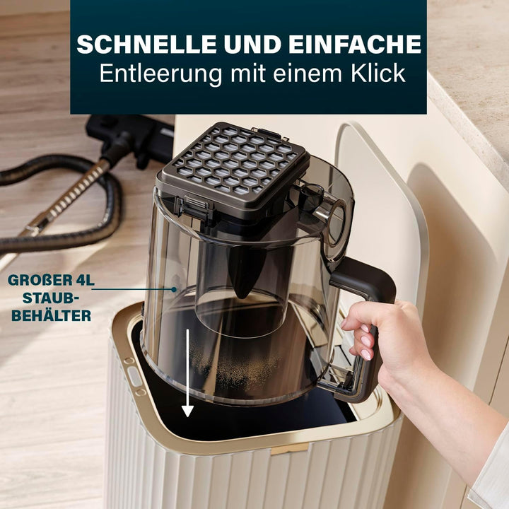 Princess Cyclone Storm Staubsauger Beutellos, 4 L-Volumen, 700-W-Motor mit Multizyklon-Technologie,