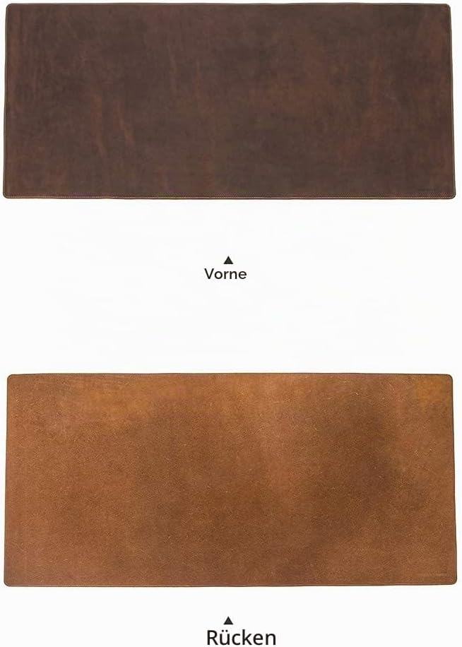 Contacts Echtes Leder Laptop Schreibtisch 40X60 cm Pads & Blotters Mauspad Tischmatte Kaffee (S), S