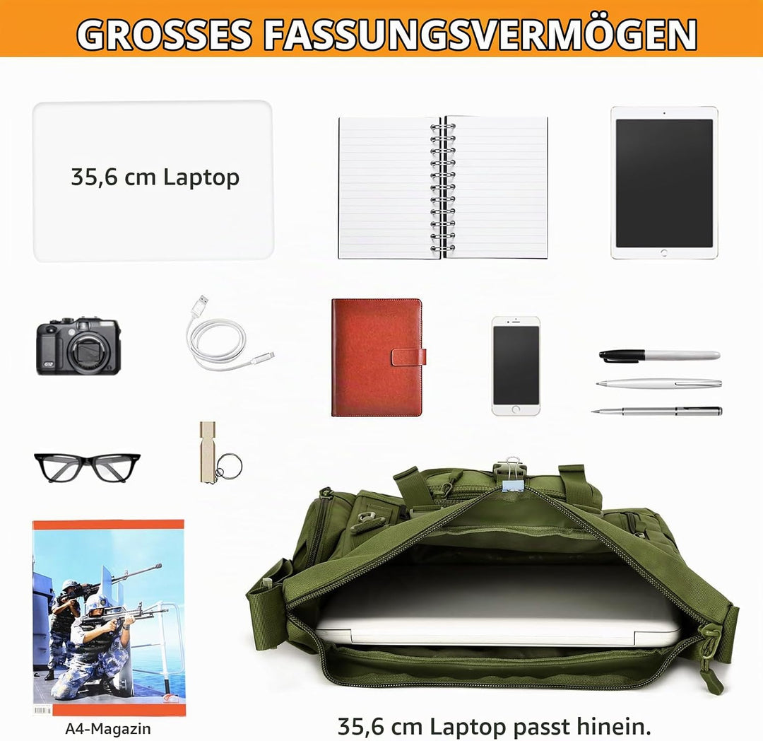 Huntvp Taktisch Schultertasche Militär Crossbody Bag Sling Tasche Wasserabweisend Umhängetasche Mess