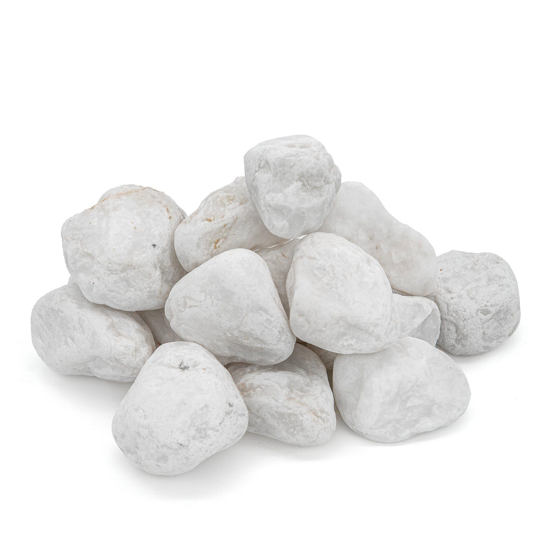 Saunasteine Quarzit 15 kg – Abgerundet, 5–10 cm | Helle Optik, Natürlicher Saunastein | Für Elektro-