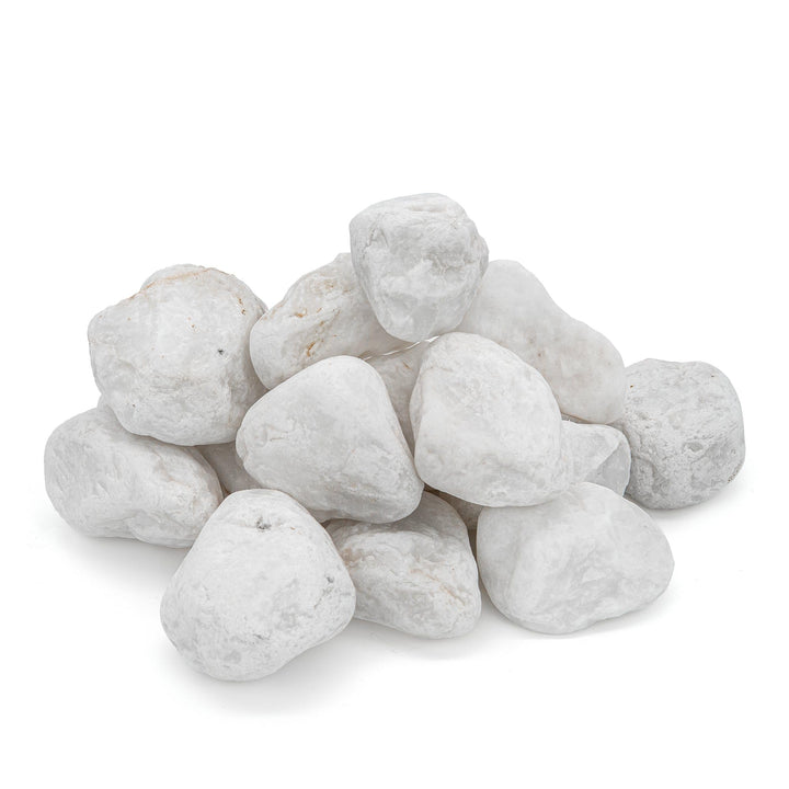 Saunasteine Quarzit 15 kg – Abgerundet, 5–10 cm | Helle Optik, Natürlicher Saunastein | Für Elektro-