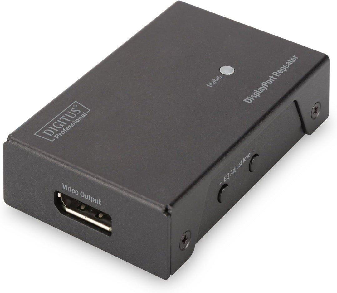 DIGITUS 4K DisplayPort Repeater, UltraHD bis zu 13 m, FullHD bis zu 20 m, Auflösung 3840 x 2160 bei