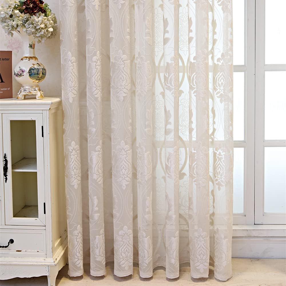 M&W DAS DESIGN Gardinenschal Vintage Retro Barock Beige 1er-packung 140 x 245 cm, Beige 1er-packung