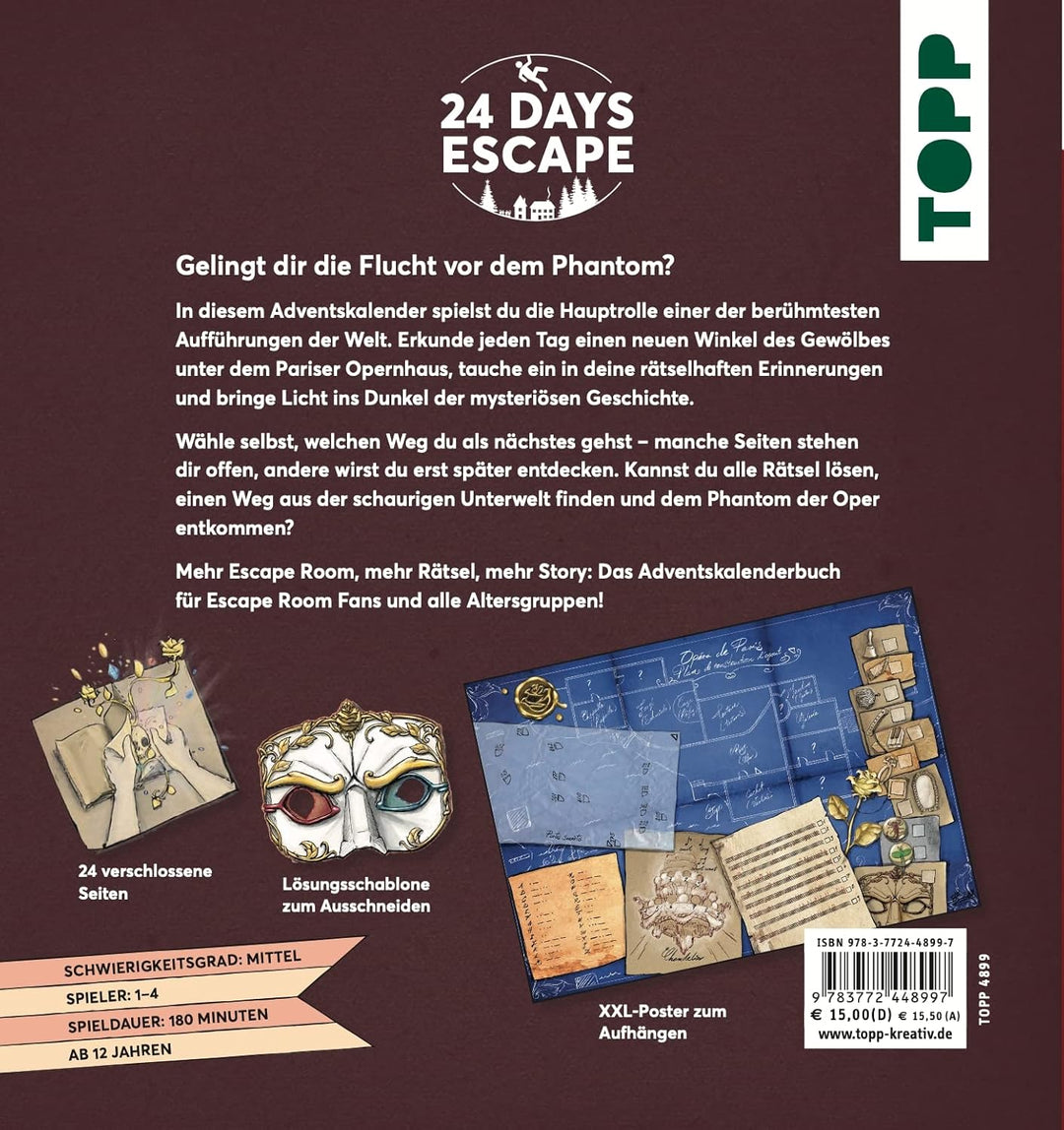 24 DAYS ESCAPE – Der Escape Room Adventskalender: Das Phantom der Oper und das unheimliche Theater: