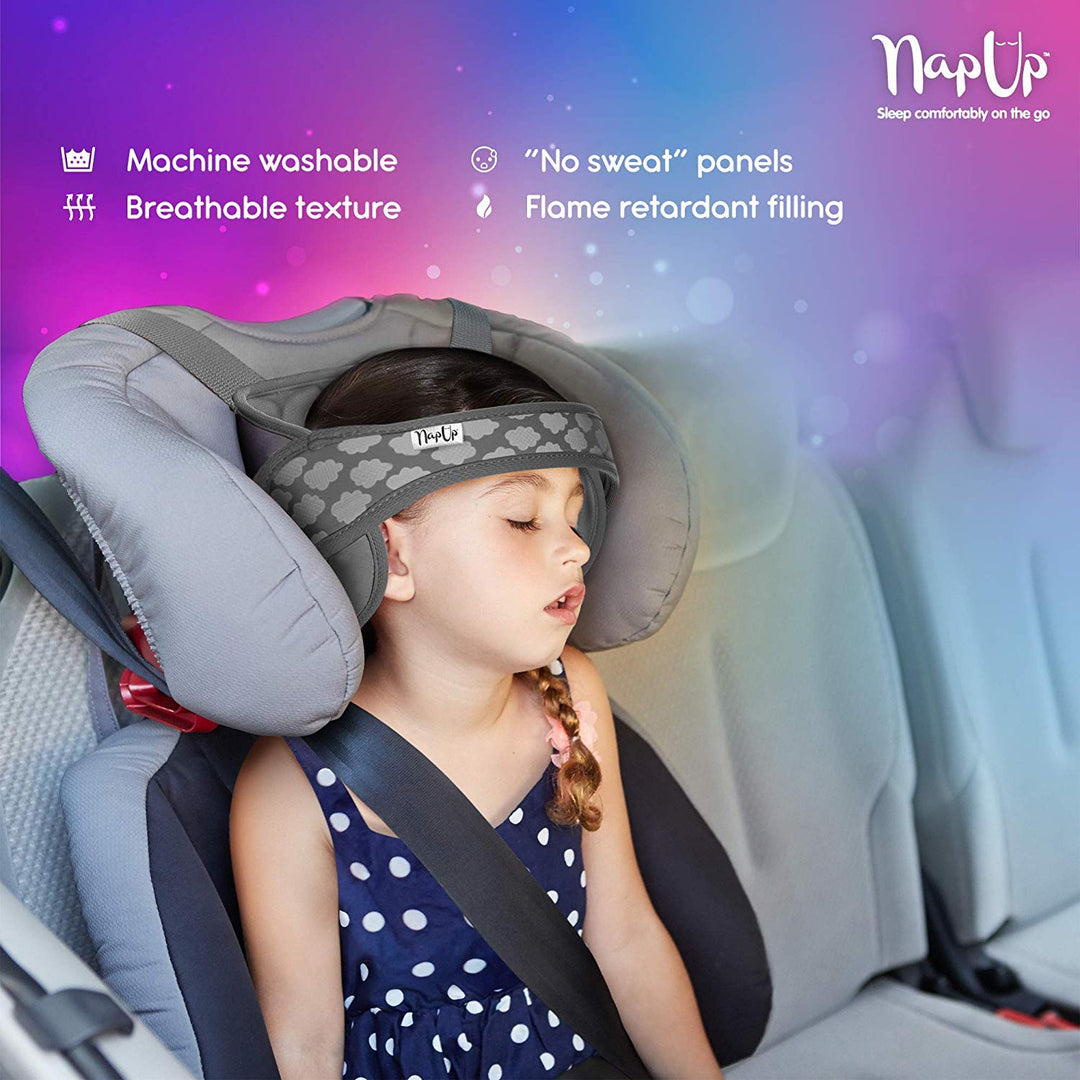 NapUp Autositz Einschlafstütze Original, grau, grau