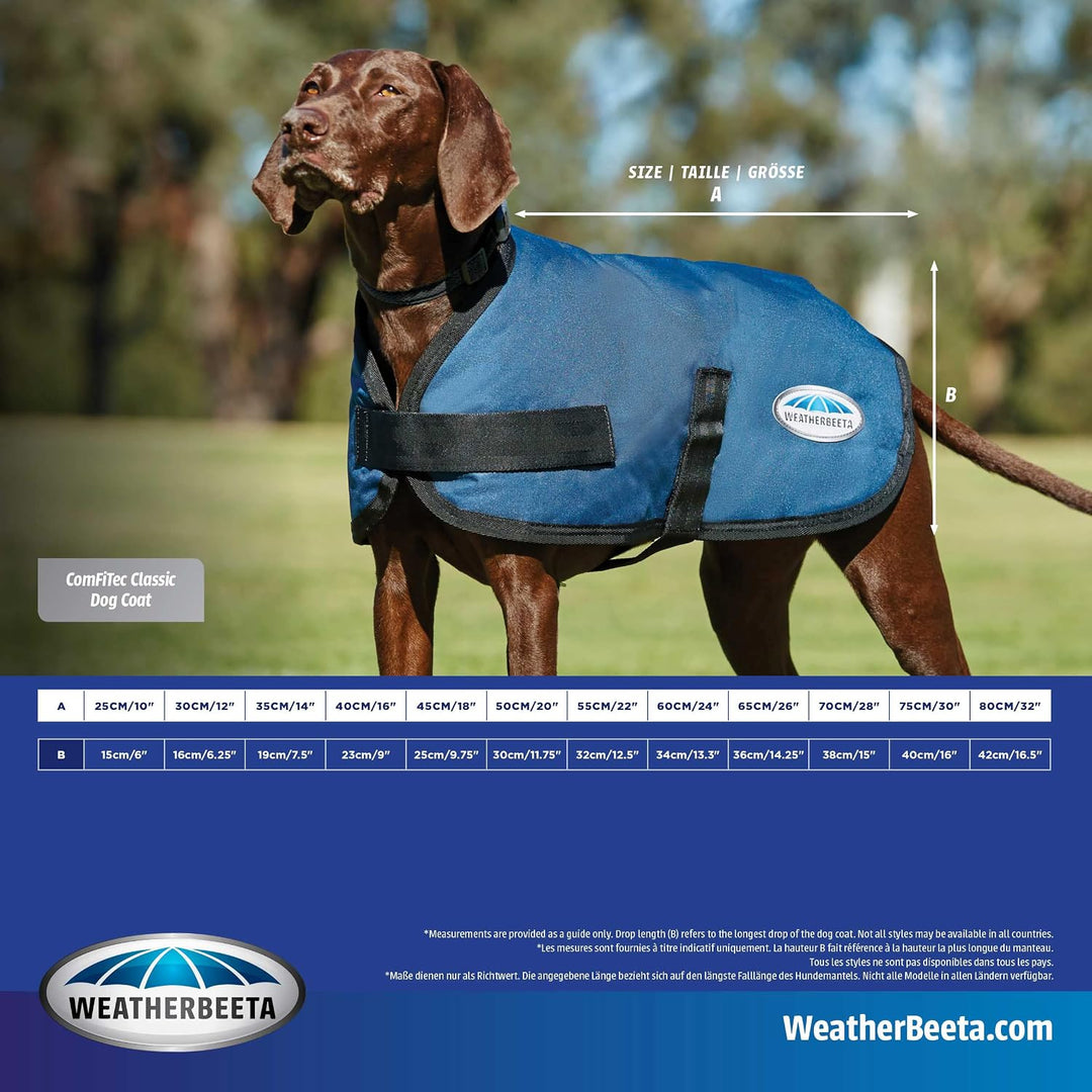 2022 Weatherbeeta Comfitec Classic Hundemantel 1001617 - Dunkelblau - 30 cm, 30 cm