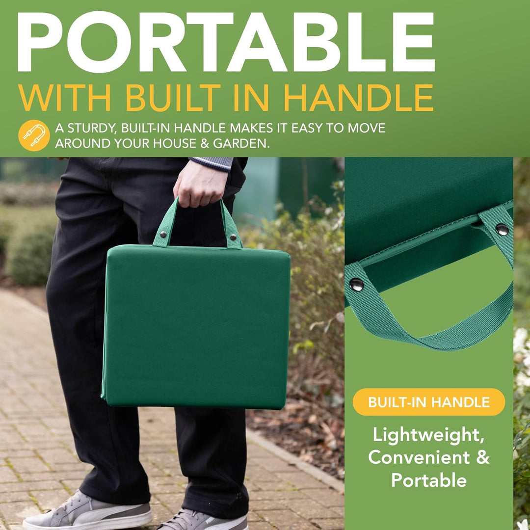 BLOSTM Extra dicke Garten-Knieunterlage – grosse, faltbare Garten-Knieunterlage mit Griffen – wasser
