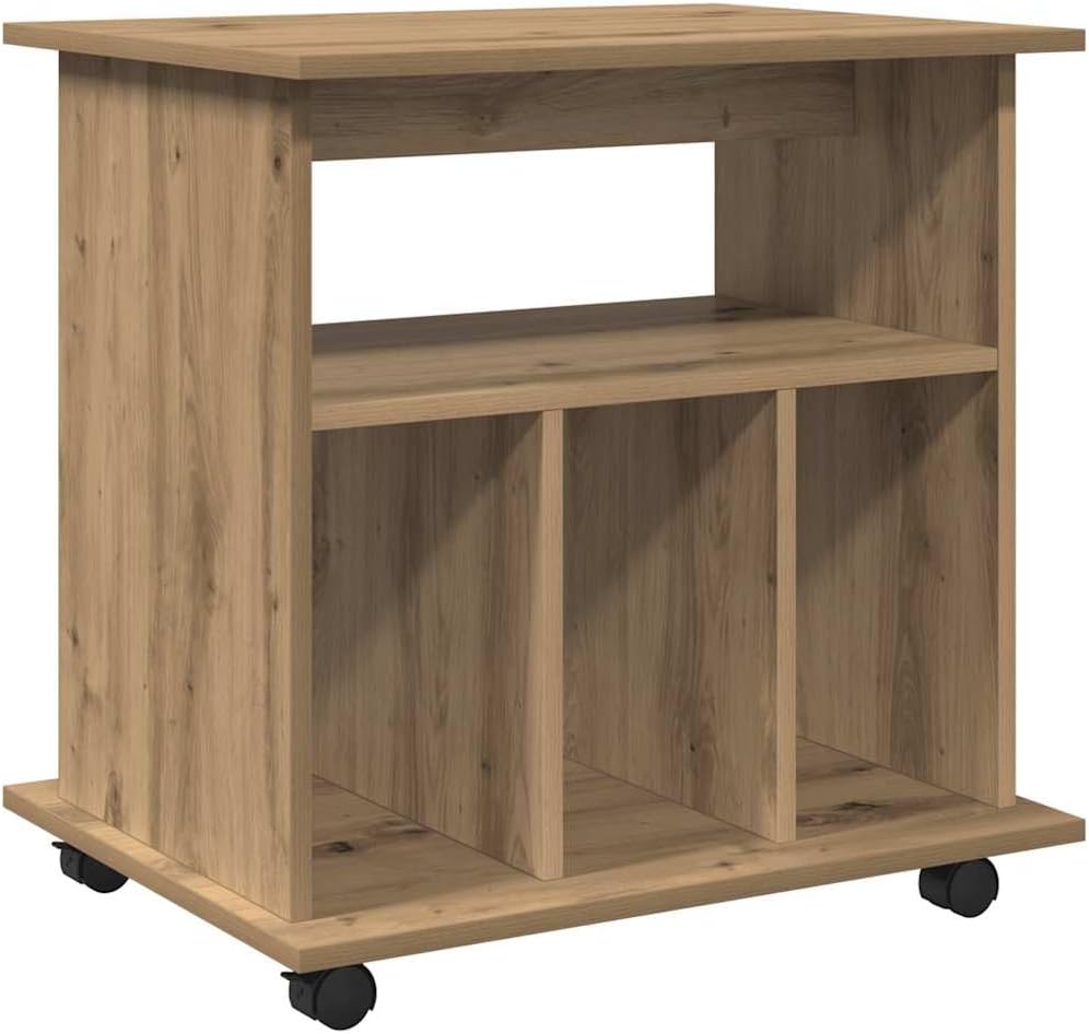 vidaXL Rollcontainer, Aktenschrank mit Stauraum, Rollschrank für Büro Arbeitszimmer, Bürocontainer B