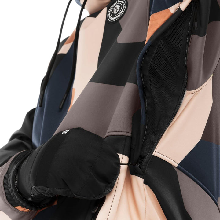 SIROKO W1 Ski- &amp; Snowboardjacke Herren Wasserdicht Wärmeschutz Fronttasche Wintersport XXS Schwarz/B
