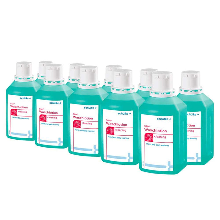 10x 500 ml Schülke S&M® Waschlotion Reinigungslotion Flüssigseife Lotion Hand Haut, seifenfrei
