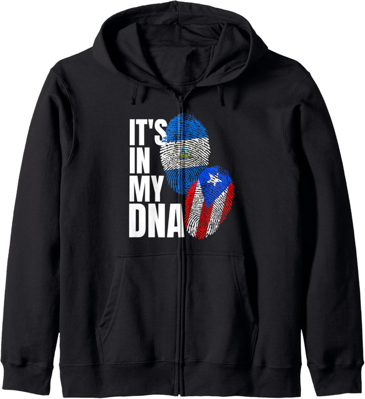 Nicaraguanisches und puertoricanisches DNA-Flaggenerbe Kapuzenjacke