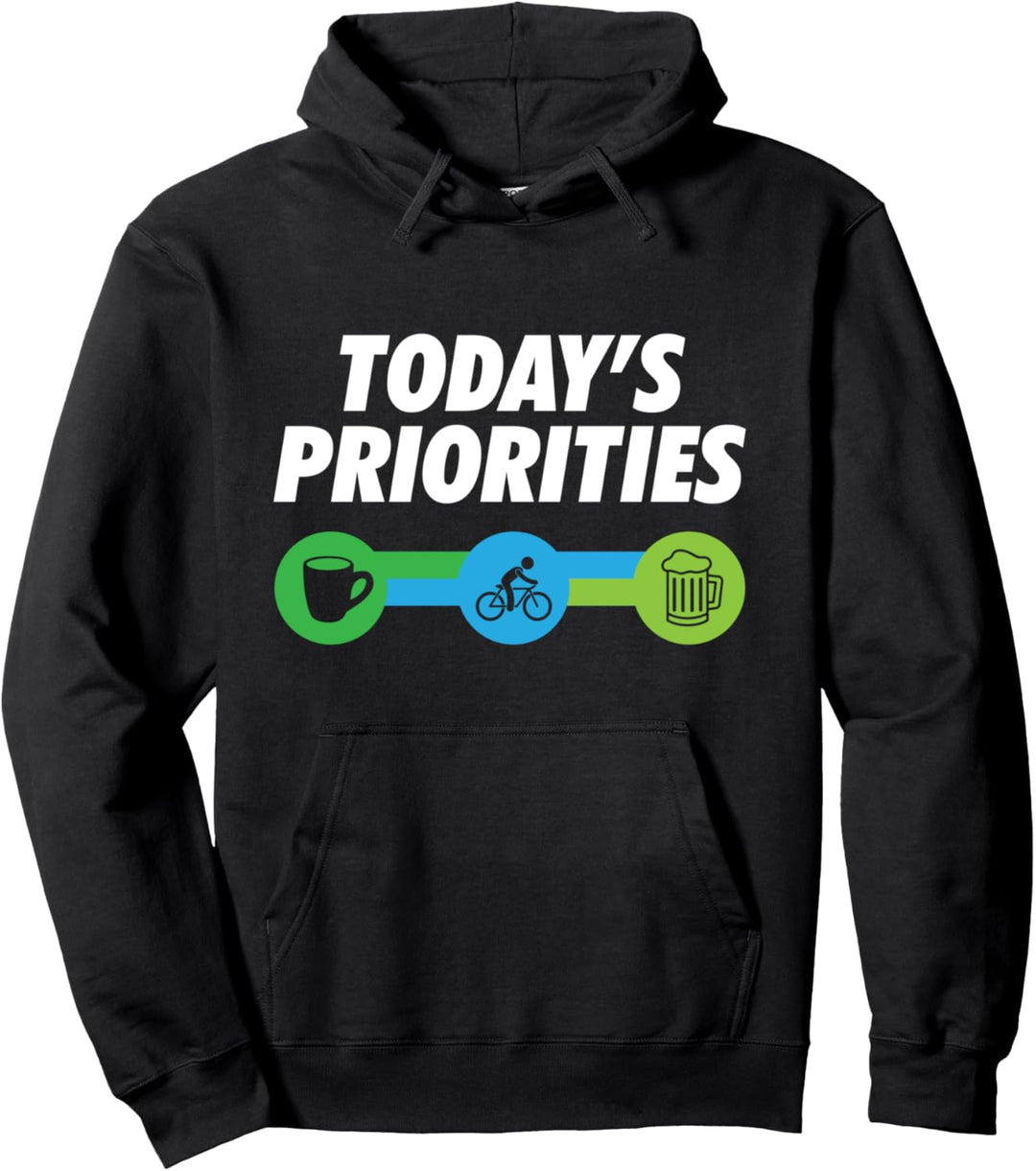 Kaffee I Bier I Fahrrad Fahren I Lustiges Fahrrad Pullover Hoodie