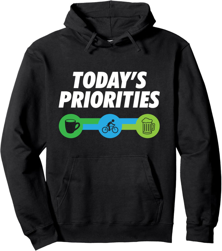 Kaffee I Bier I Fahrrad Fahren I Lustiges Fahrrad Pullover Hoodie