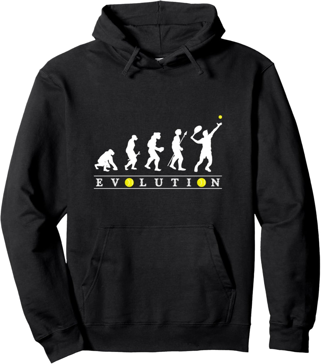 Evolution Tennis Funny Tennis für Damen und Herren Tennis-Fan Pullover Hoodie