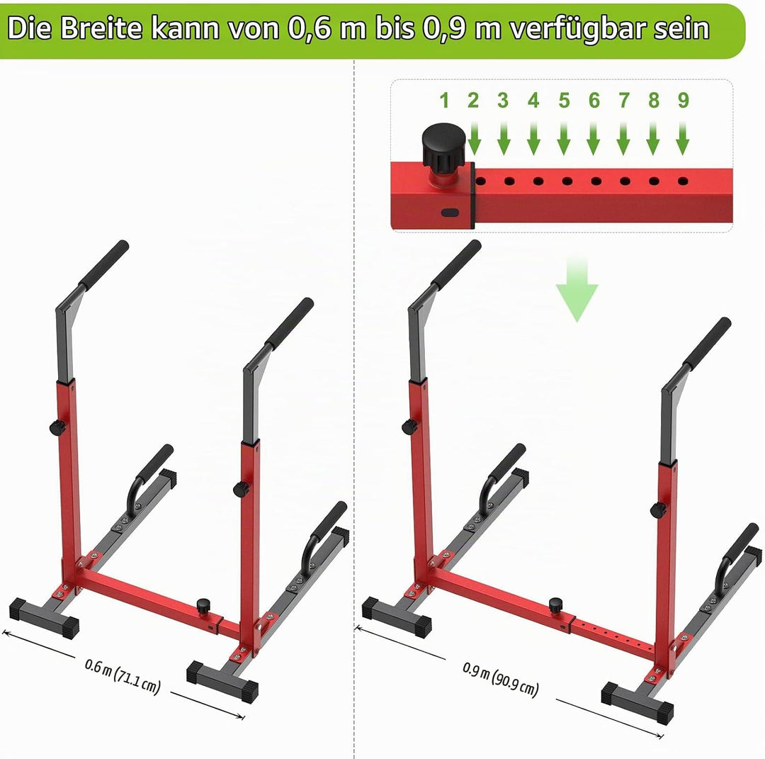 SELEWARE Solide Dip-Bar, verstellbare Dip-Station Home Gym Fitness Calisthenics Ausrüstung, multifun