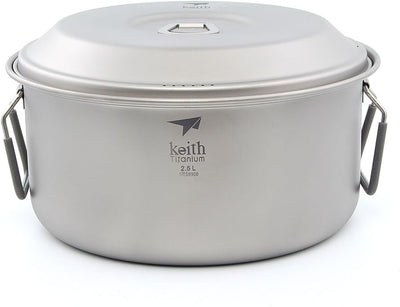 Keith Ti6018 2,5 l Titan Suppentopf Ultraleicht Outdoor Camping Kochgeschirr Picknick Kochtopf