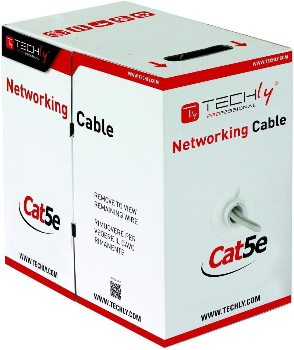 Techly Pro TECHLYPRO 303591 TechlyPro Network Installation Cable Cat5e UTP 4x2 solid CCA 305m pilkas