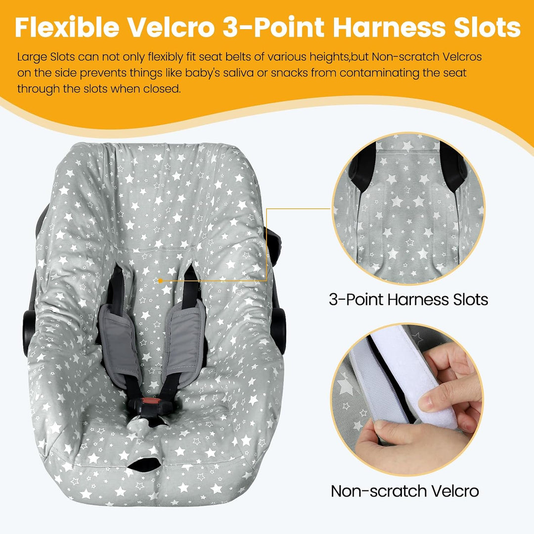 Orzbow Universal Bezug für Babyschale,Schutzbezug aus 100% Baumwolle,Perfekter Passform für Babyscha