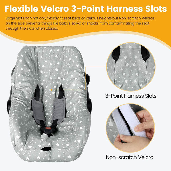 Orzbow Universal Bezug für Babyschale,Schutzbezug aus 100% Baumwolle,Perfekter Passform für Babyscha