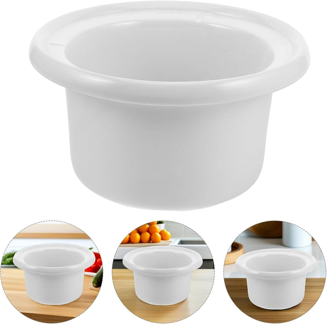 Ciieeo Keramik Innentopf für Slow Cooker und Reiskocher Weisser Slow Cooker Innen Schongarer mit Gle