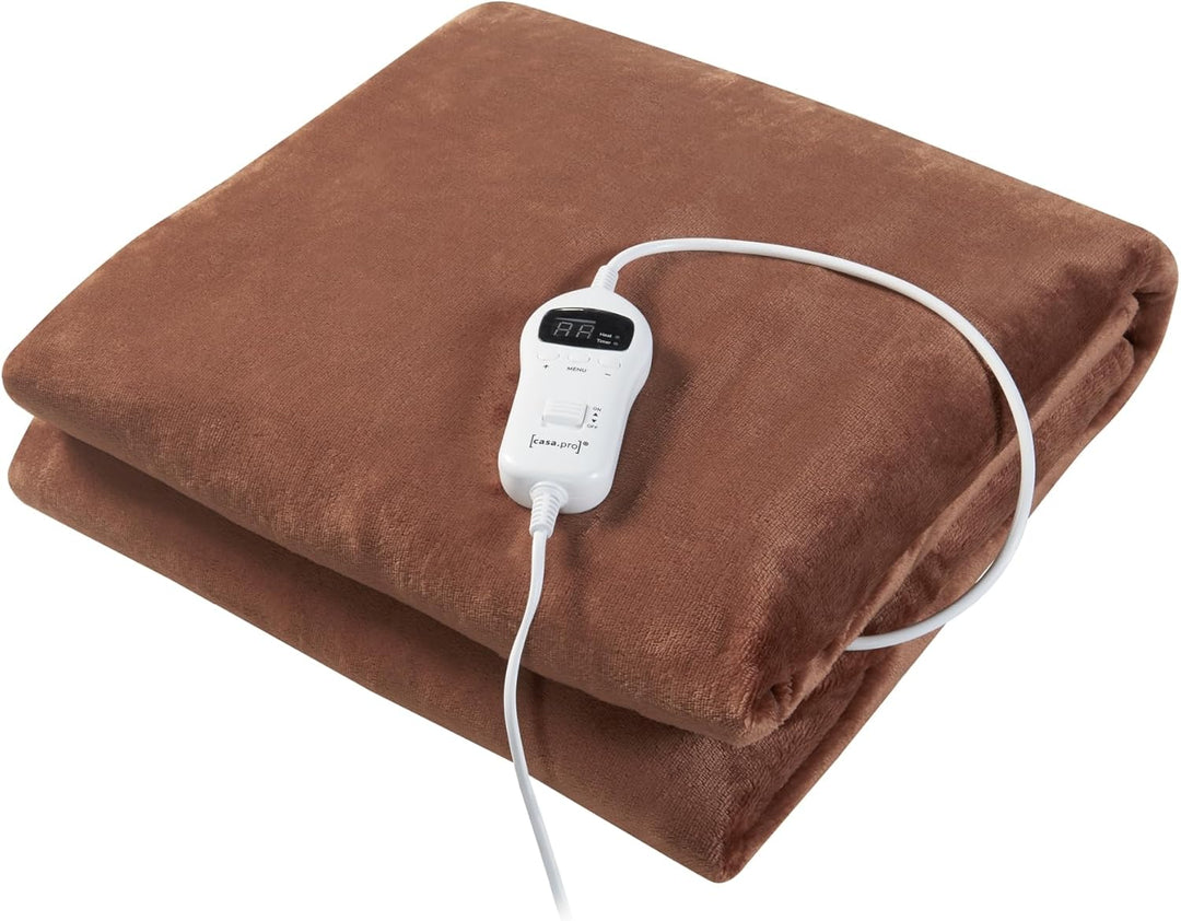 [en.casa] Elektrische Heizdecke Archi 200 x 150 cm Wärmedecke mit Abschaltautomatik inkl. Controller