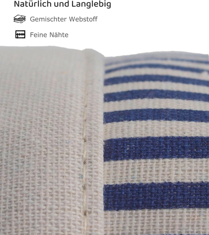 Mangata Faltbare Aufbewahrungsboxen, grosse Stoffkörbe, 3er-Pack (Blauer Streifen, Gross) L Blauer S