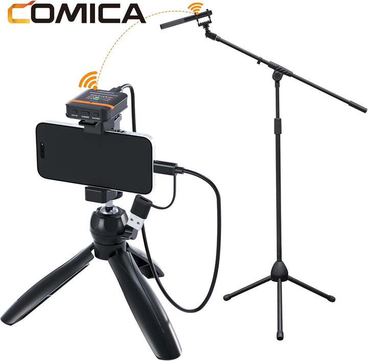 comica VM40 Professionelles Richtmikrofon, kabelloses 2,4-G-Supernieren-Kondensatormikrofon, univers
