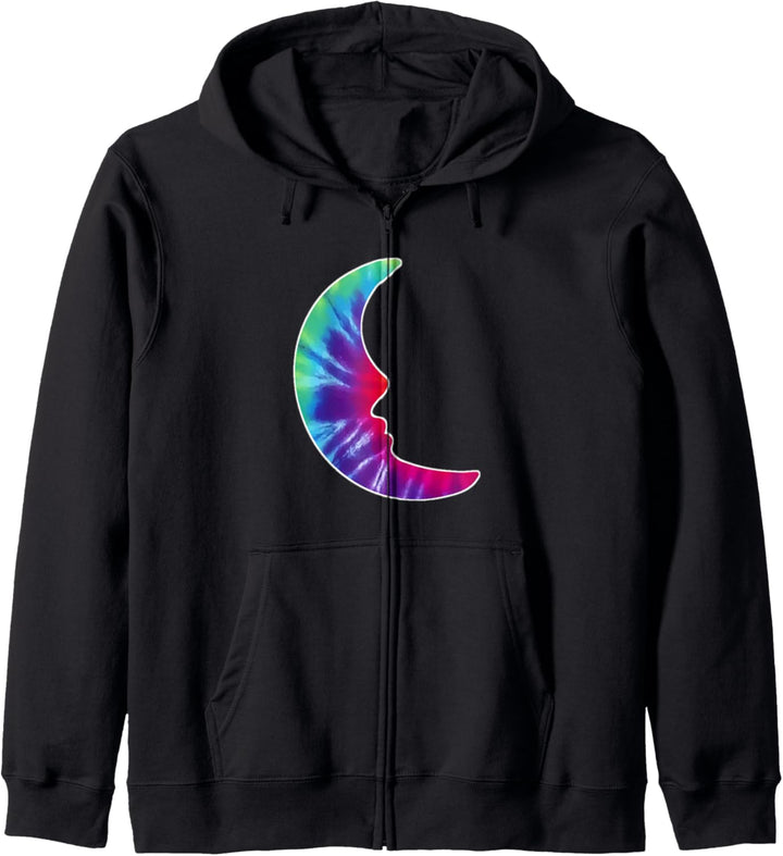Mondsichel Tie Dye Kapuzenjacke