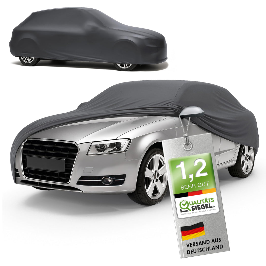 WALSER Premium Abdeckung Auto Indoor Stretch Plus Qualitätssieger Sehr Gut* Autoabdeckung Winter Aut