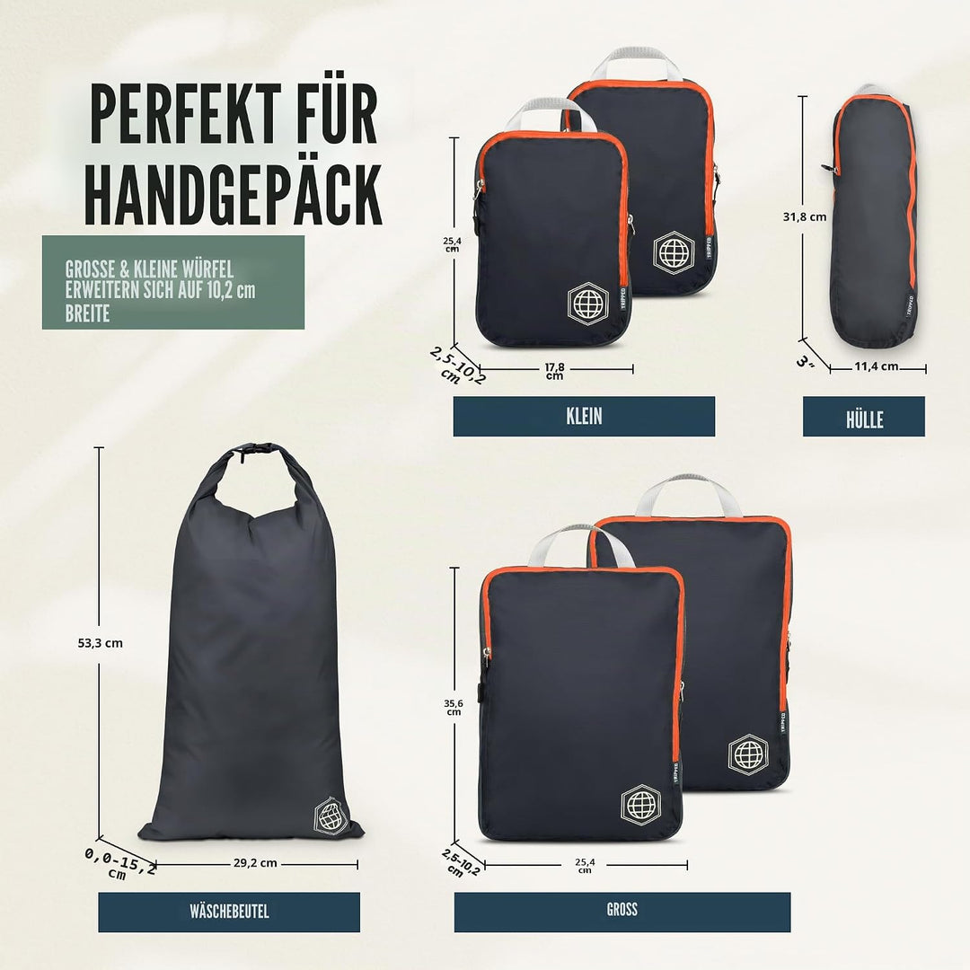 Kompressions-Packtaschen für carryon travel-lightweight stolperten mit Koffer Organizer-Taschen mit