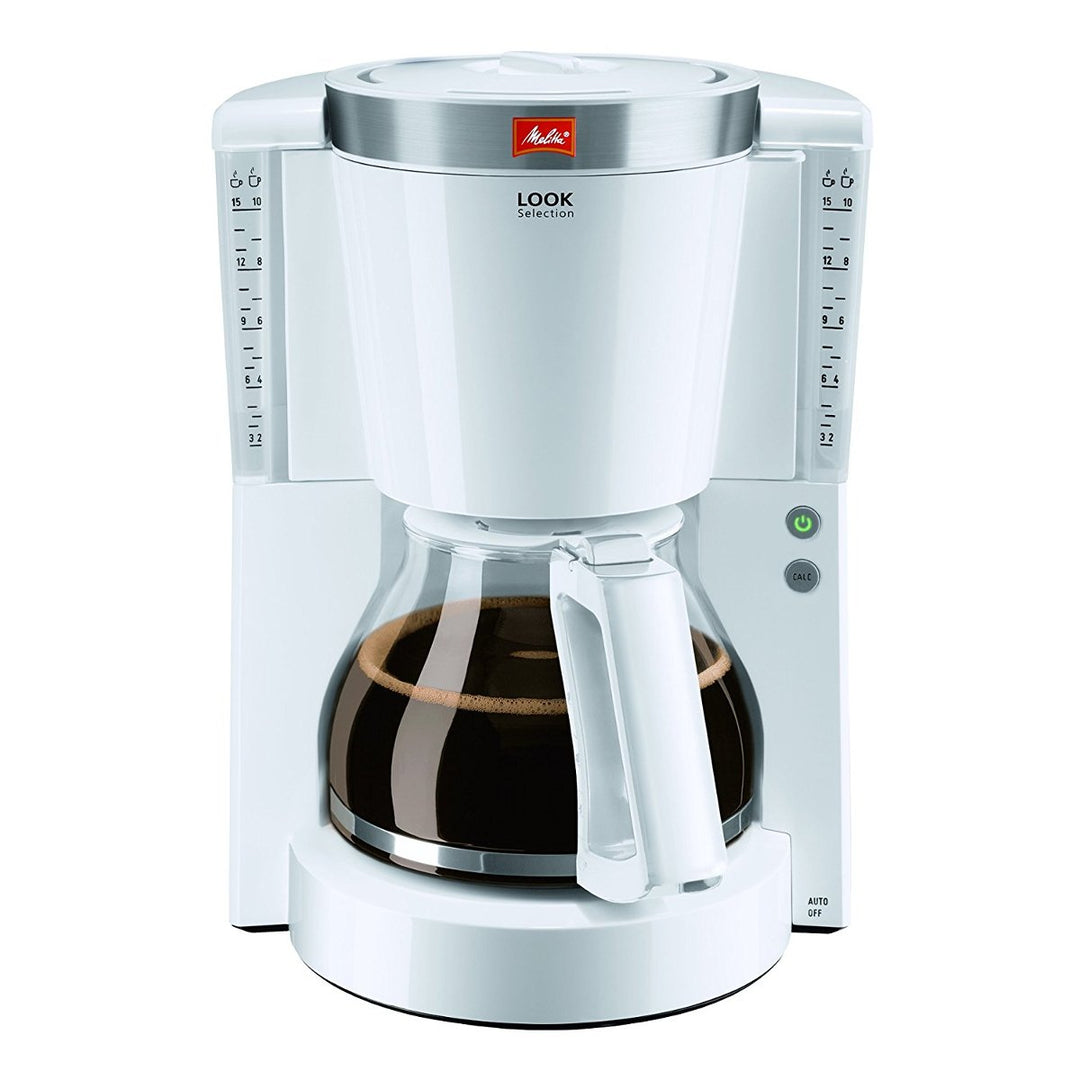 Melitta 1011-04 Look Selection Kaffeefiltermaschine -Aromaselector -Glaskanne weiss Weiss Single, We