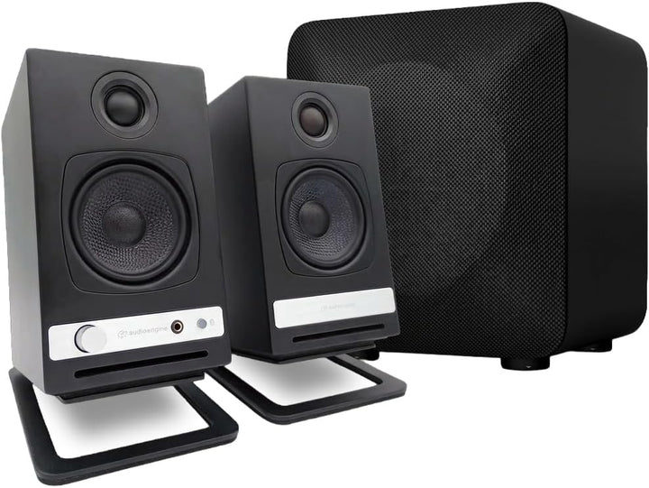 Audioengine A2 HD Wireless Speaker | Lautsprecher für Desktop-Monitor | Heim-Musiksystem aptX HD Blu