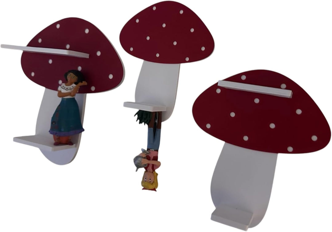 Pilze-3er-Set kompatibel für Toniefiguren, Tonieregal Toniebox Tonie Erweiterung - Erweiterungsregal