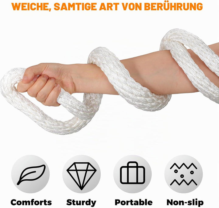 DASKING Tricep Seil, Weiches Trizepsseil Gym Attachment für Latziehen, Bizeps-Curls - Ergonomisches