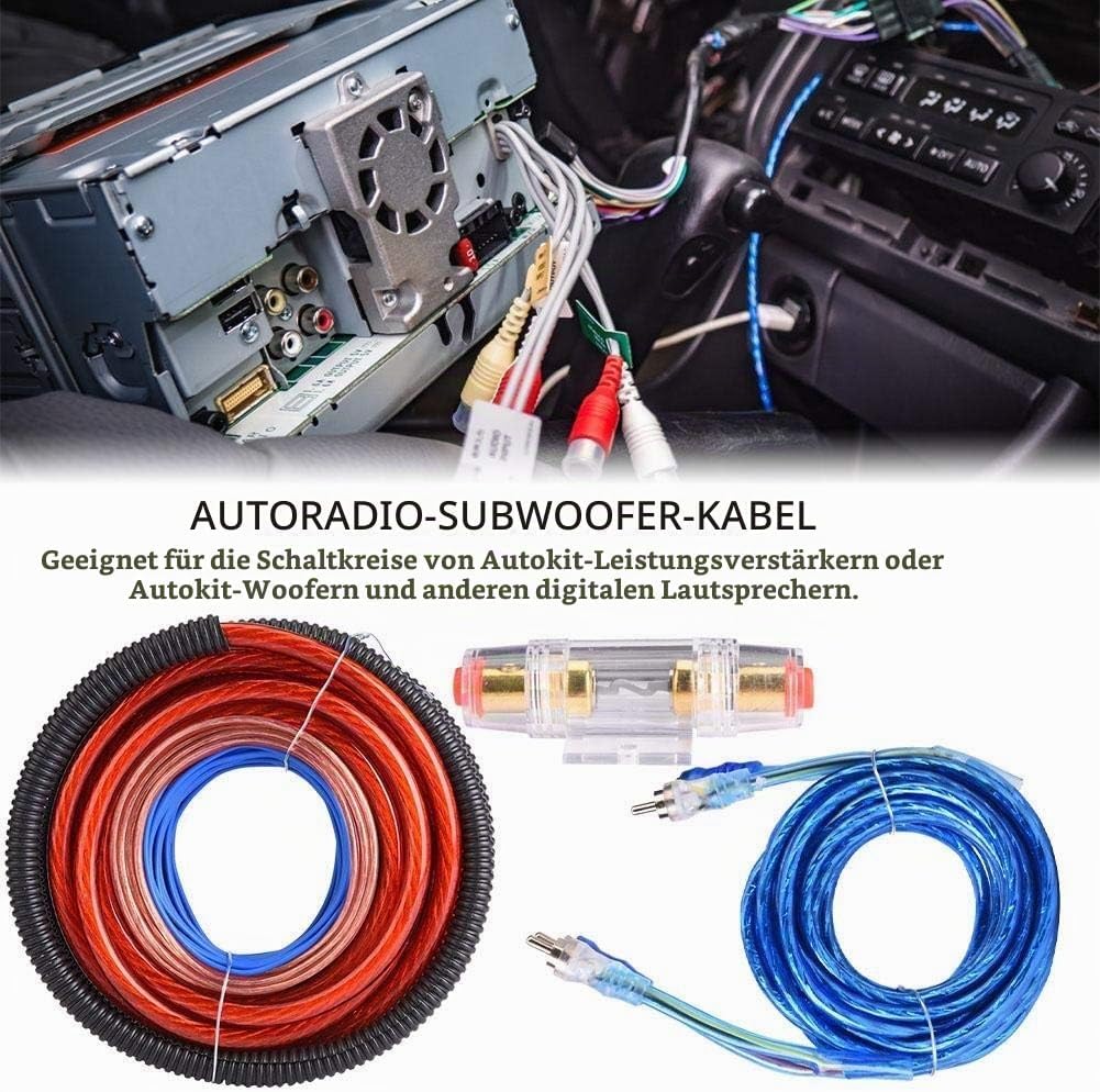 KSTE Subwoofer Cable, Subwoof Verstark, Audio Verstark, Car Subwoofer Wire Kit, 4 Guage 2800W Car Au