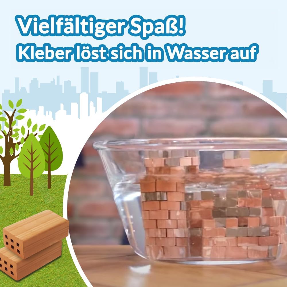 Trefl – Brick Trick: Baustelle/Construction Site – Bauen mit Ziegeln, EKO Echte Ziegelsteine, 290 Zi