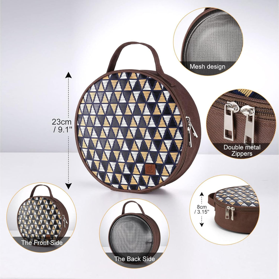 Odoland Campingbesteck Set Geschirrset 13 PCS aus Edelstahl Tafelservice mit Etui Messer Gabel Löffe