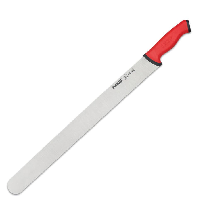 Pirge Duo Dönermesser 50 cm Rot - Aufschnittmesser - Schärfstes Döner Langmesser - Schneidemesser -