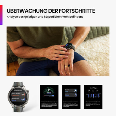 Amazfit Balance Smartwatch, Contactless Zahlung, NFC, KI-Fitnesstrainer, KI-Schlaf- und Gesundheits-