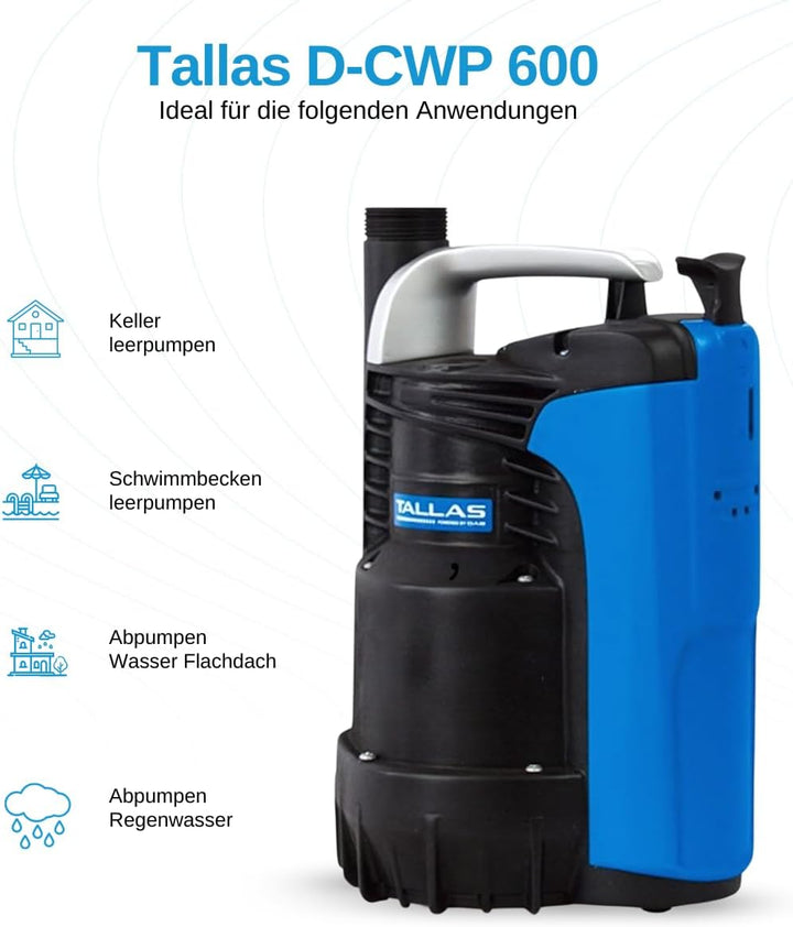 Tallas D-CWP 600 Flachsauger-Tauchpumpe