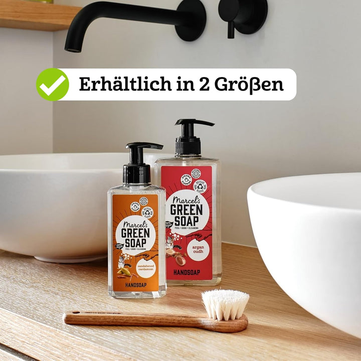 Marcel's Green Soap - Handseife Argan & Oudh - Flüssigseife Spender - 100% Umweltfreundlich - 100% V