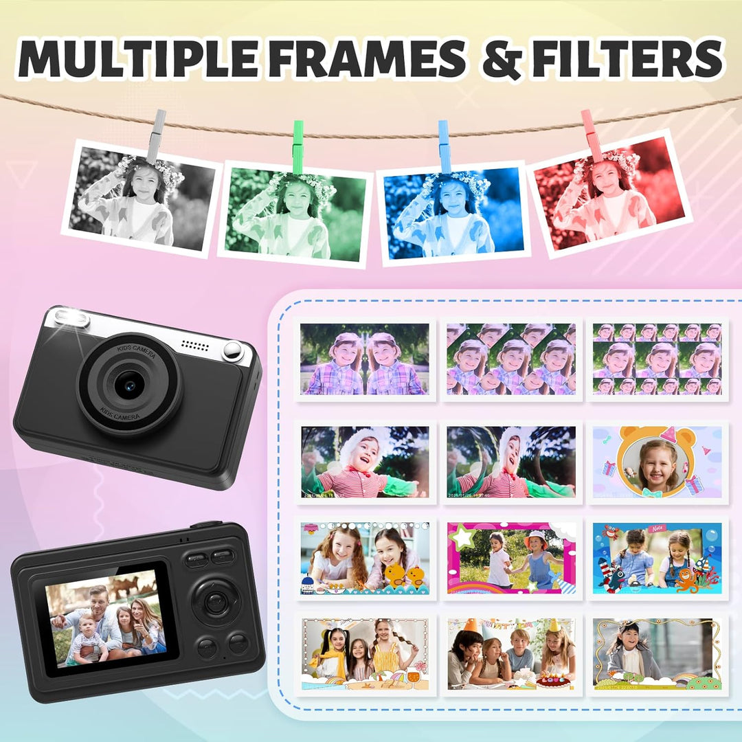 Sofortbildkamera Kinder, 2.4 Zoll Bildschirm Kinderkamera Sofortbildkamera mit 32GB Speicherkarte &